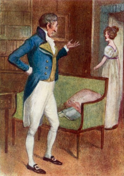 Ilustração para Orgulho e Preconceito por Jane Austen de Arthur Wallis Mills