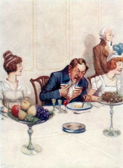 Ilustração para Orgulho e Preconceito por Jane Austen de Arthur Wallis Mills