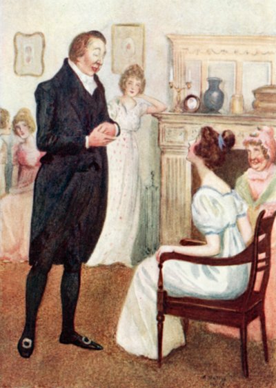 Ilustração para Orgulho e Preconceito por Jane Austen de Arthur Wallis Mills