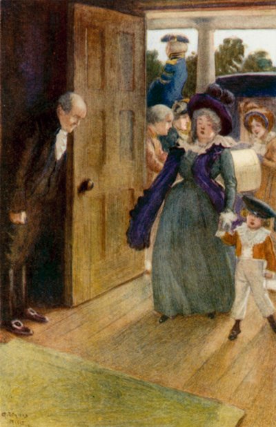 Ilustração para Orgulho e Preconceito por Jane Austen de Arthur Wallis Mills