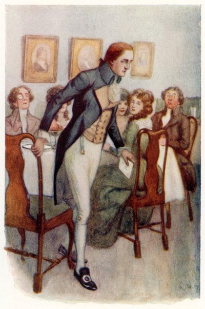Ilustração para Orgulho e Preconceito por Jane Austen de Arthur Wallis Mills
