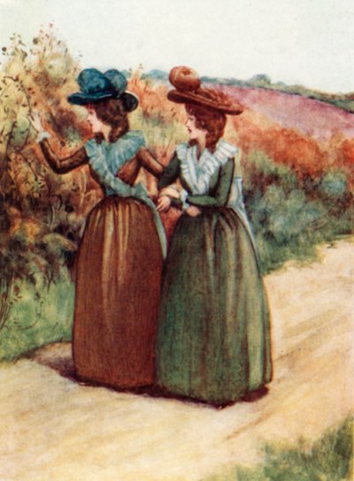 Ilustração para Senso e Sensibilidade por Jane Austen de Arthur Wallis Mills
