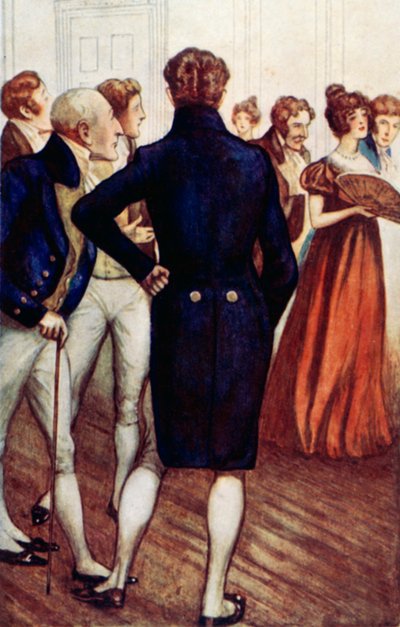 Ilustração para Senso e Sensibilidade por Jane Austen de Arthur Wallis Mills
