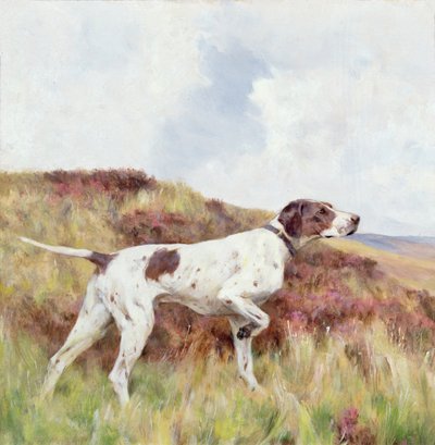 Um ponteiro (óleo a bordo) de Arthur Wardle