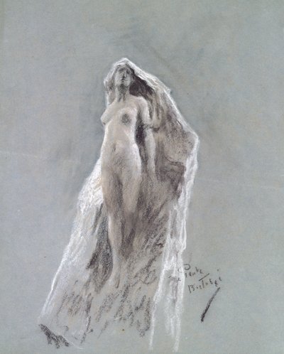 Espírito do Pico, c.1890 (pastel sobre papel azul) de Arthur Wardle