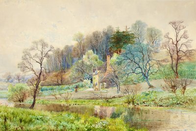 Uma fazenda da floresta, Horsham, Sussex, c.1880-1900 de Arthur Willett