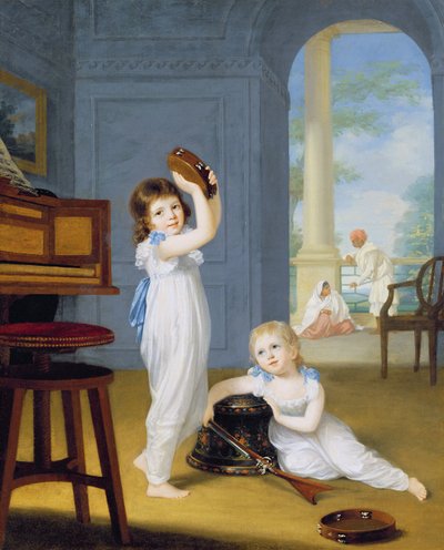 Emily e George Mason, c.1794-95 (óleo sobre tela) de Arthur William Devis
