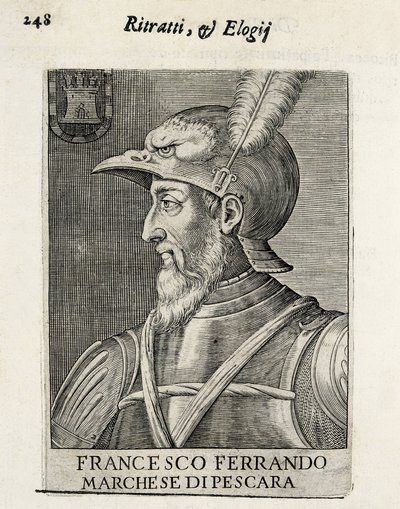 AVALOS, Fernando Francisco (1490-1546). General espanhol. Xilogravura. ESPANHA. MADRID (COMUNIDADE AUTÓNOMA). Madrid. Biblioteca Nacional de Artist Unknown