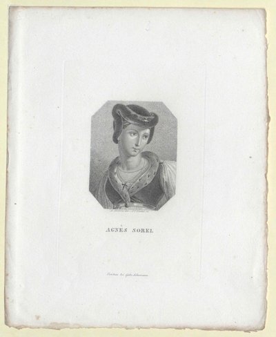 Agnes Sorel (impressão) de Artist Unknown