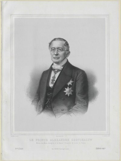 Alexander Mikhailovich conde Gorchakov de Artist Unknown