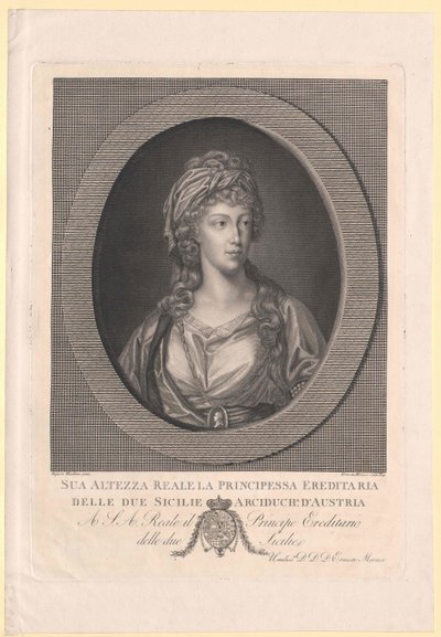 Arquiduquesa da Áustria Clementina (impressão) de Artist Unknown