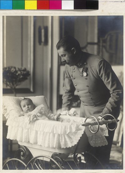 O arquiduque Francisco Fernando com o seu filho Maximiliano de Artist Unknown