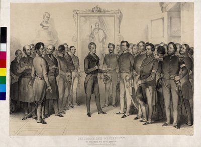 Ponto de inflexão na Áustria. A abdicação do conde Metternich de Artist Unknown