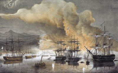 Bombardeamento de Argel de Artist Unknown