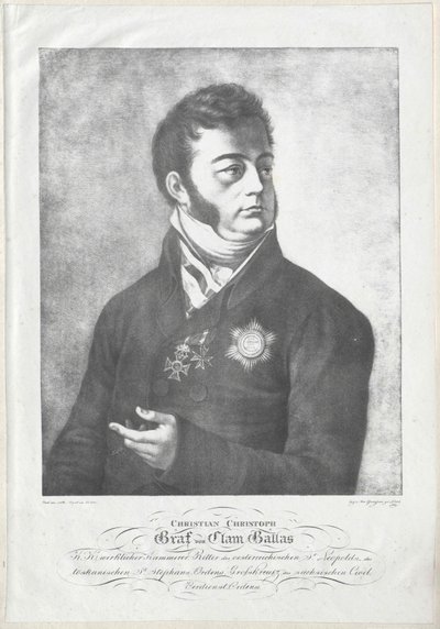 Christian Christoph conta Clam-Gallas de Artist Unknown
