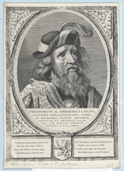 Conde de Holanda Dietrich II (impressão) de Artist Unknown