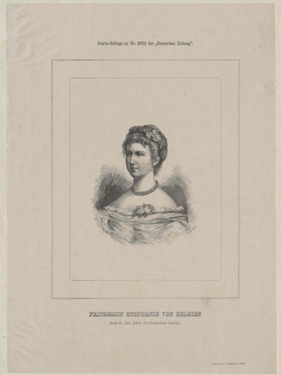 Princesa herdeira da Áustria Stephanie (impressão) de Artist Unknown