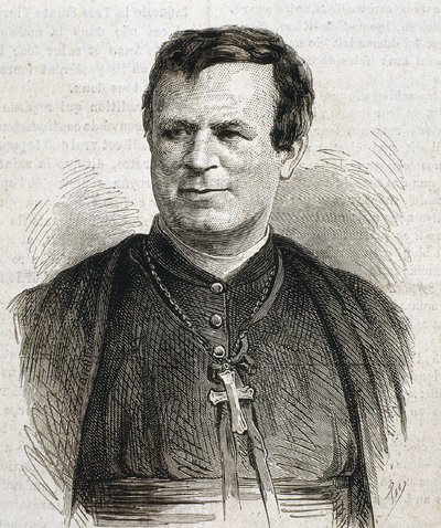 DUBUIS, Claude Marie (1817-1895). Prelado da Igreja Católica Romana, nascido na Inglaterra. Foi bispo de Galveston de 1862 a 1892. Gravura. ESPANHA. CATALÓNIA. Barcelona. Biblioteca da Universidade de Barcelona de Artist Unknown