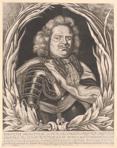 Eleitor da Saxónia Johann George III de Artist Unknown