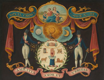 Emblemas para a Loja Real da Coroa Nº 22 de Artist Unknown