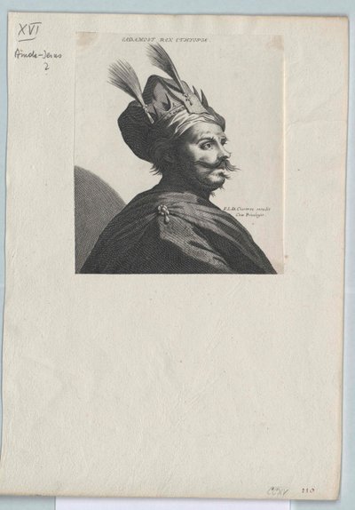 Imperador da Abissínia Amda-Jesus (impressão) de Artist Unknown
