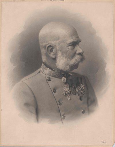 Imperador da Áustria Franz Joseph I (impressão) de Artist Unknown