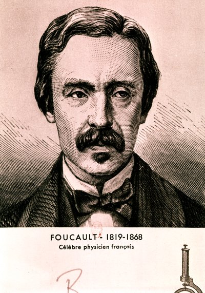 FOUCAULT Jean Bernard Leon: Retrato (gravura) de Artist Unknown