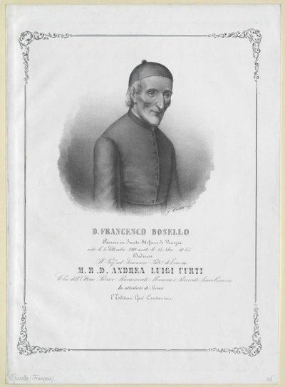 Francesco Bosello (impressão) de Artist Unknown