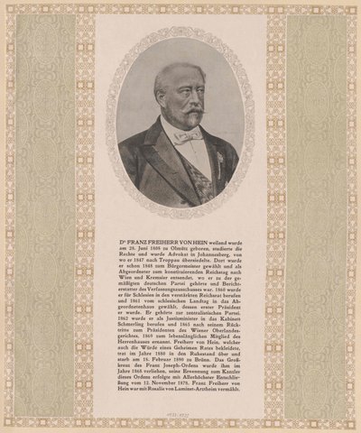 Franz Baron Hein (impressão) de Artist Unknown