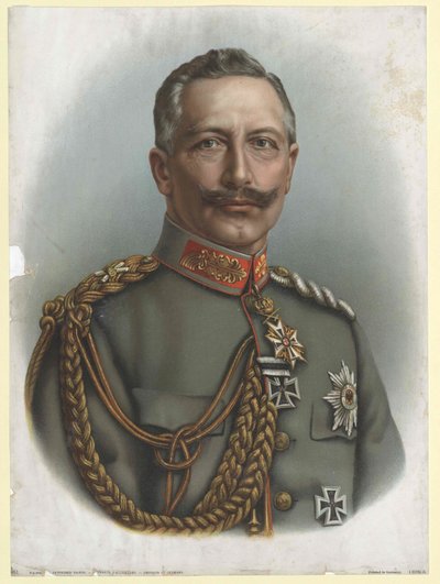 Imperador alemão e rei da Prússia Guilherme II de Artist Unknown
