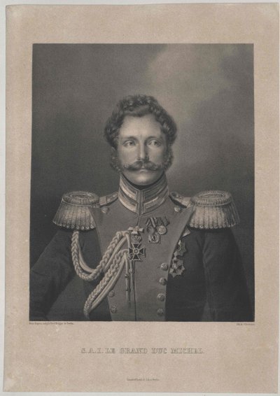 Grão-Príncipe da Rússia Miguel (impressão) de Artist Unknown