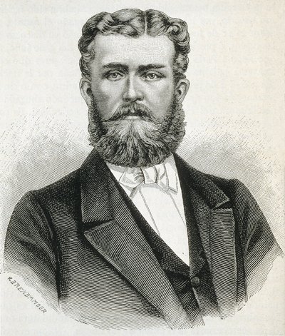 HOHENZOLLERN-SIGMARINGEN, Leopoldo (1835-1905). Irmão do rei Carol I da Roménia e pai do futuro rei Fernando da Roménia. Gravura de Artist Unknown