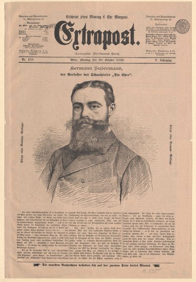 Hermann Sudermann (impressão) de Artist Unknown