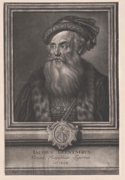 Jakob Glentner (impressão) de Artist Unknown