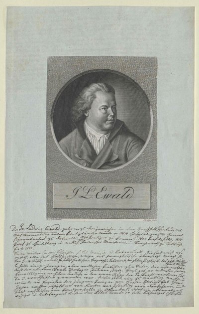 Johann Ludwig Ewald (impressão) de Artist Unknown