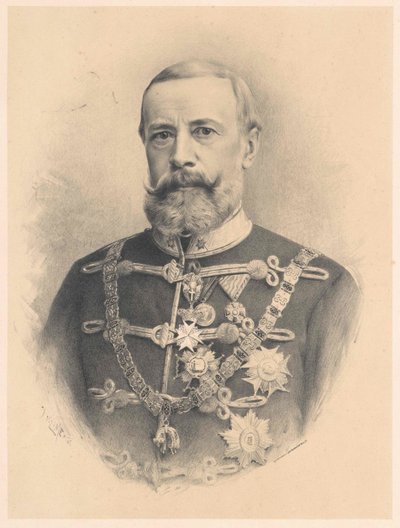 Johann Nepomuk count Harrach (impressão) de Artist Unknown