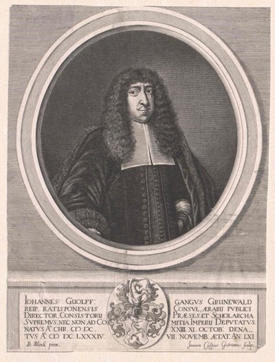 Johann Wolfgang Gruenewald (impressão) de Artist Unknown