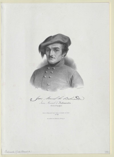 Juan Manuel Balmaseda (impressão) de Artist Unknown