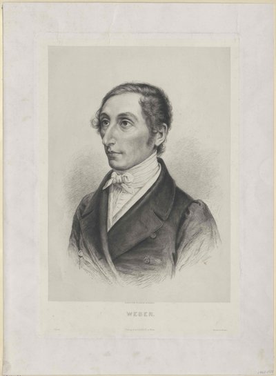 Karl Maria von Weber (impressão) de Artist Unknown