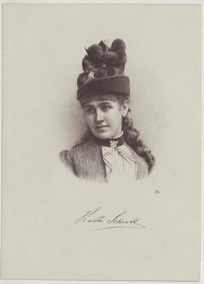 Katharina Schratt (impressão) de Artist Unknown