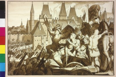 O Rei Maximiliano I conquista novamente Viena e o castelo dos seus antepassados de Artist Unknown