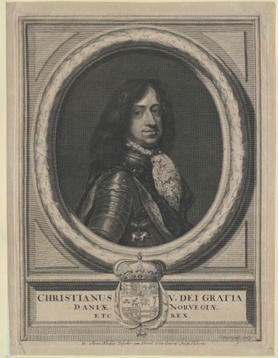 Rei da Dinamarca Christian V. de Artist Unknown