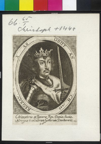 Rei da Dinamarca e da Suécia Christoph III de Artist Unknown
