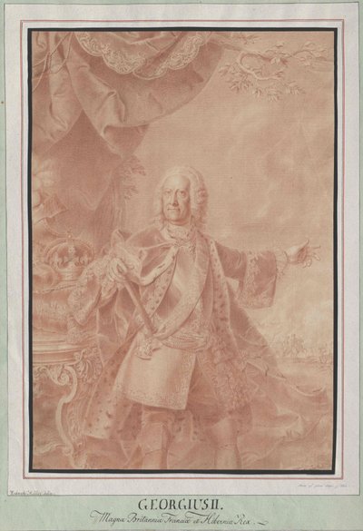 Rei de Inglaterra eleitor de Hanover Jorge II de Artist Unknown