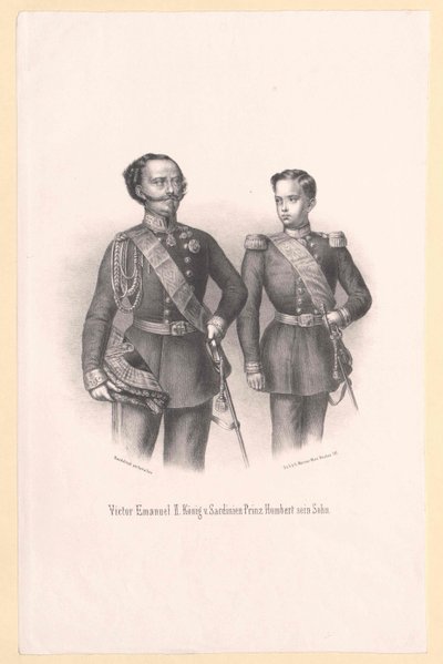 Rei de Itália Victor Immanuel II de Artist Unknown