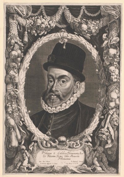 Rei de Espanha Filipe II de Artist Unknown