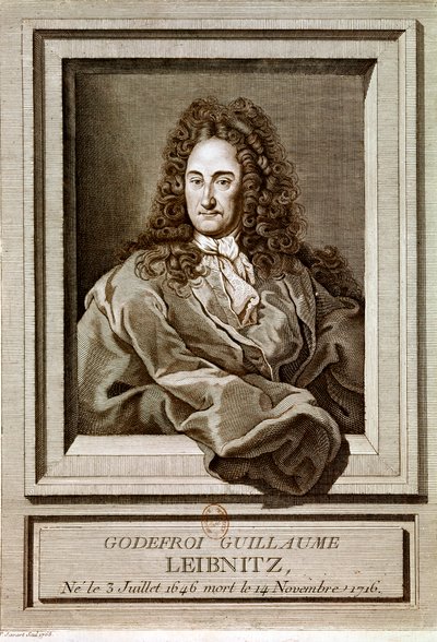 LEIBNITZ Gottfried Wilhelm von: Retrato (gravura) de Artist Unknown