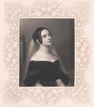 Louise baronesa von Neubeck (gravura) de Artist Unknown