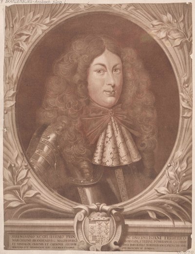 Marquês de Brandeburgo-Ansbach Johann Friedrich (impressão) de Artist Unknown