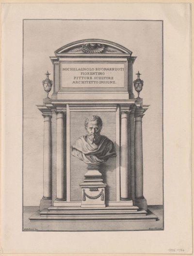 Michelangelo Buonarotti (gravura) de Artist Unknown
